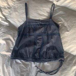 Denim Strap Top